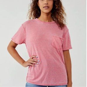 Free People Vella Tee Pink Size Small